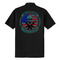 2nd Amendment Front And Back Design Dry Zone Grid Polo