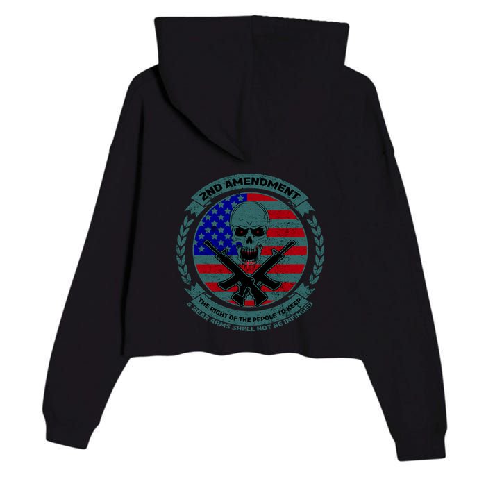 2nd Amendment Front And Back Design Crop Fleece Hoodie