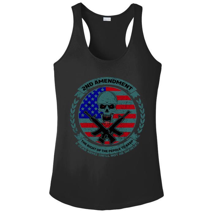 2nd Amendment Front And Back Design Ladies PosiCharge Competitor Racerback Tank
