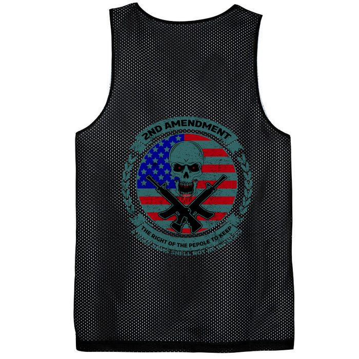 2nd Amendment Front And Back Design Mesh Reversible Basketball Jersey Tank