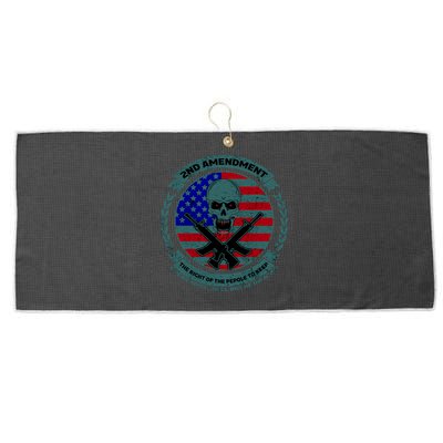 2nd Amendment Front And Back Design Large Microfiber Waffle Golf Towel
