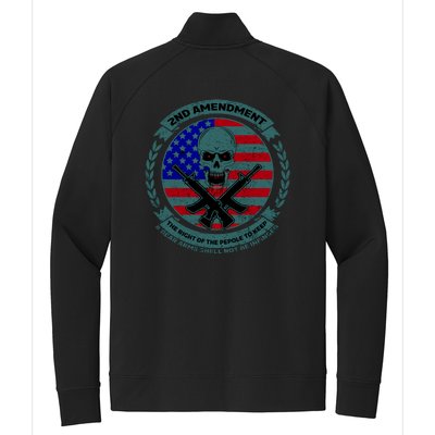 2nd Amendment Front And Back Design Stretch Full-Zip Cadet Jacket