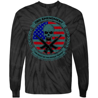2nd Amendment Front And Back Design Tie-Dye Long Sleeve Shirt