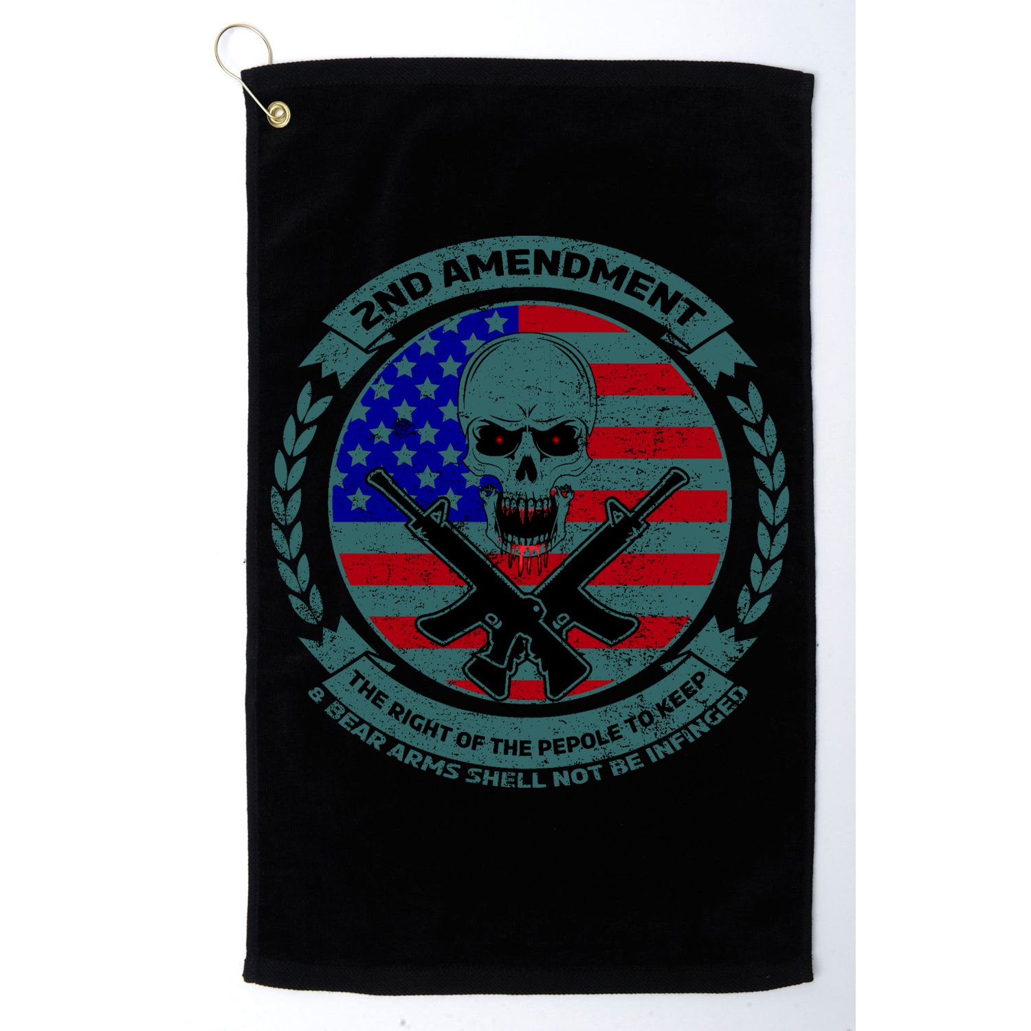 2nd Amendment Front And Back Design Golf Towel