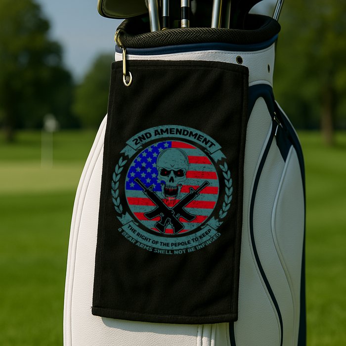 2nd Amendment Front And Back Design Golf Towel