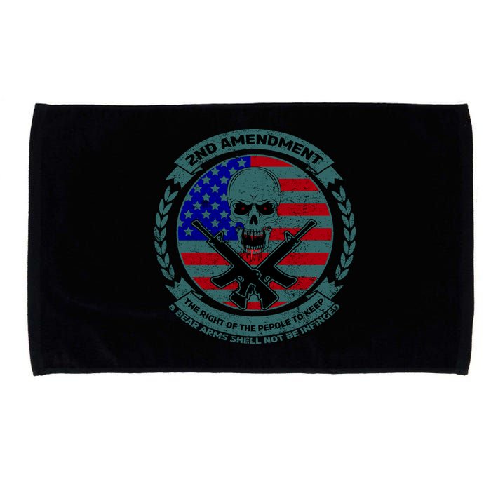 2nd Amendment Front And Back Design Microfiber Hand Towel