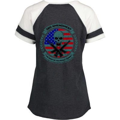 2nd Amendment Front And Back Design Enza Ladies Jersey Colorblock Tee