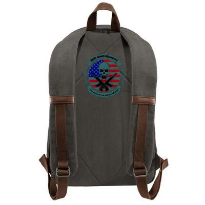 2nd Amendment Front And Back Design Cotton Canvas Backpack