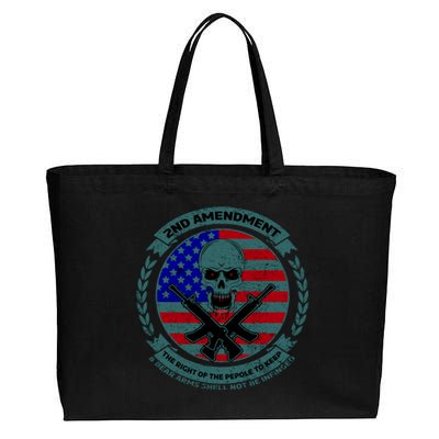 2nd Amendment Front And Back Design Cotton Canvas Jumbo Tote