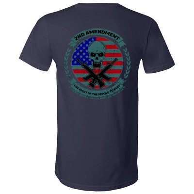 2nd Amendment Front And Back Design V-Neck T-Shirt