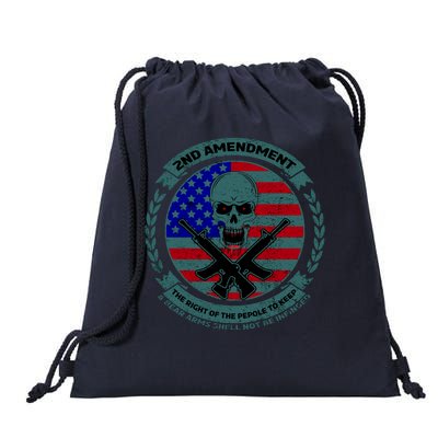 2nd Amendment Front And Back Design Drawstring Bag