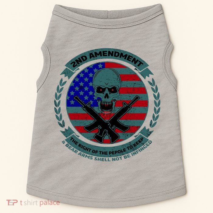2nd Amendment Front And Back Design Doggie Tank