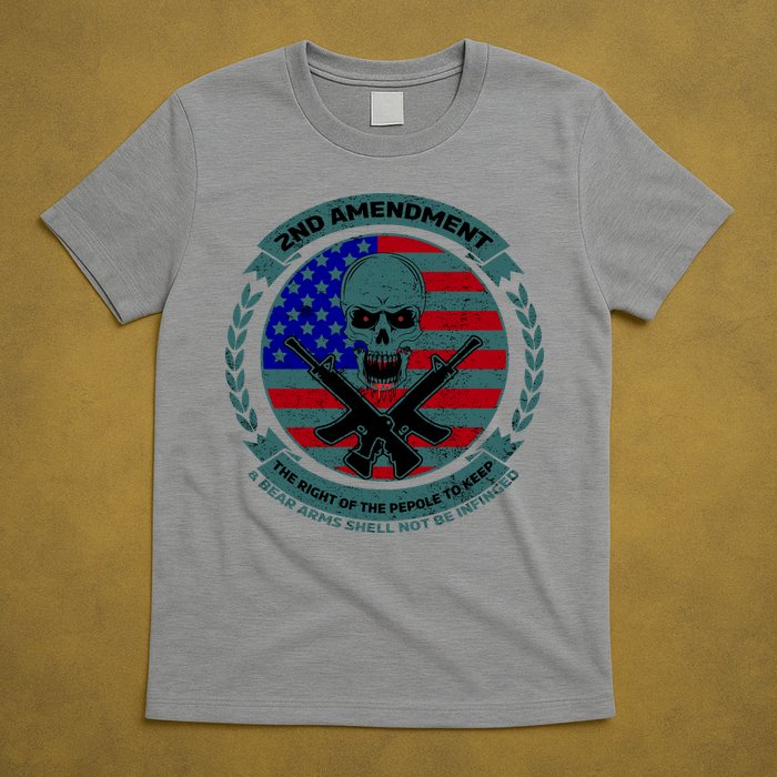 2nd Amendment Front And Back Design T-Shirt