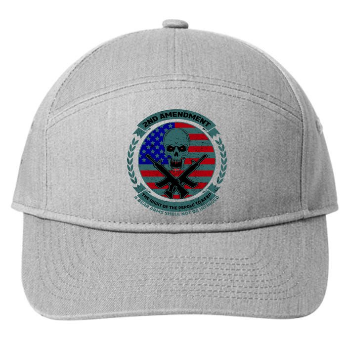 2nd Amendment Front And Back Design 7-Panel Snapback Hat