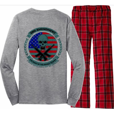 2nd Amendment Front And Back Design Long Sleeve Pajama Set