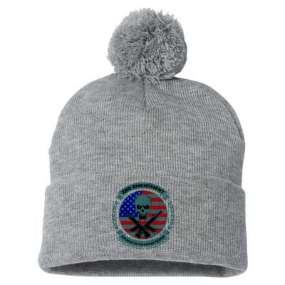 2nd Amendment Front And Back Design Pom Pom 12in Knit Beanie