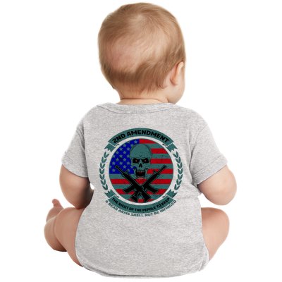 2nd Amendment Front And Back Design Baby Bodysuit