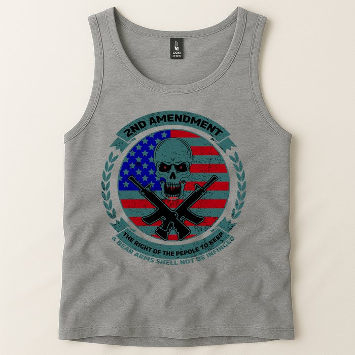 2nd Amendment Front And Back Design Tank Top