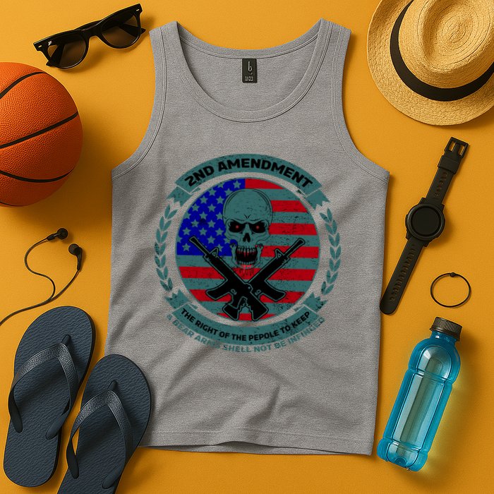 2nd Amendment Front And Back Design Tank Top