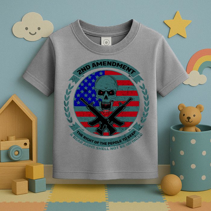 2nd Amendment Front And Back Design Toddler T-Shirt