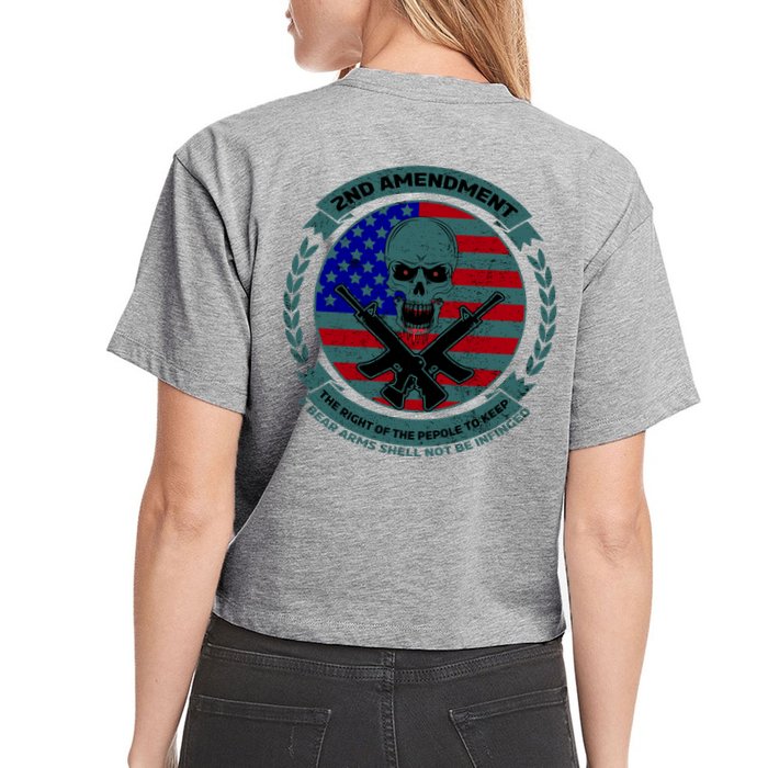 2nd Amendment Front And Back Design Crop Top