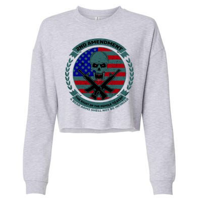 2nd Amendment Front And Back Design Cropped Pullover Crew