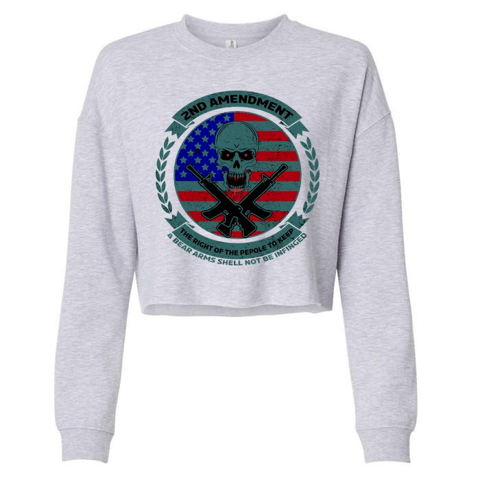 2nd Amendment Front And Back Design Cropped Pullover Crew