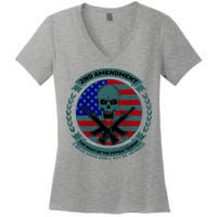 2nd Amendment Front And Back Design Women's V-Neck T-Shirt
