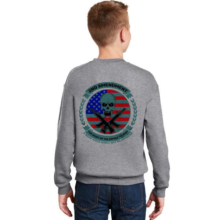 2nd Amendment Front And Back Design Kids Sweatshirt