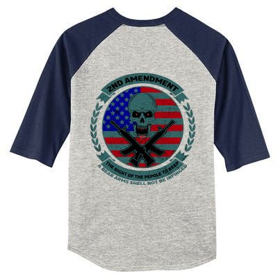 2nd Amendment Front And Back Design Kids Colorblock Raglan Jersey