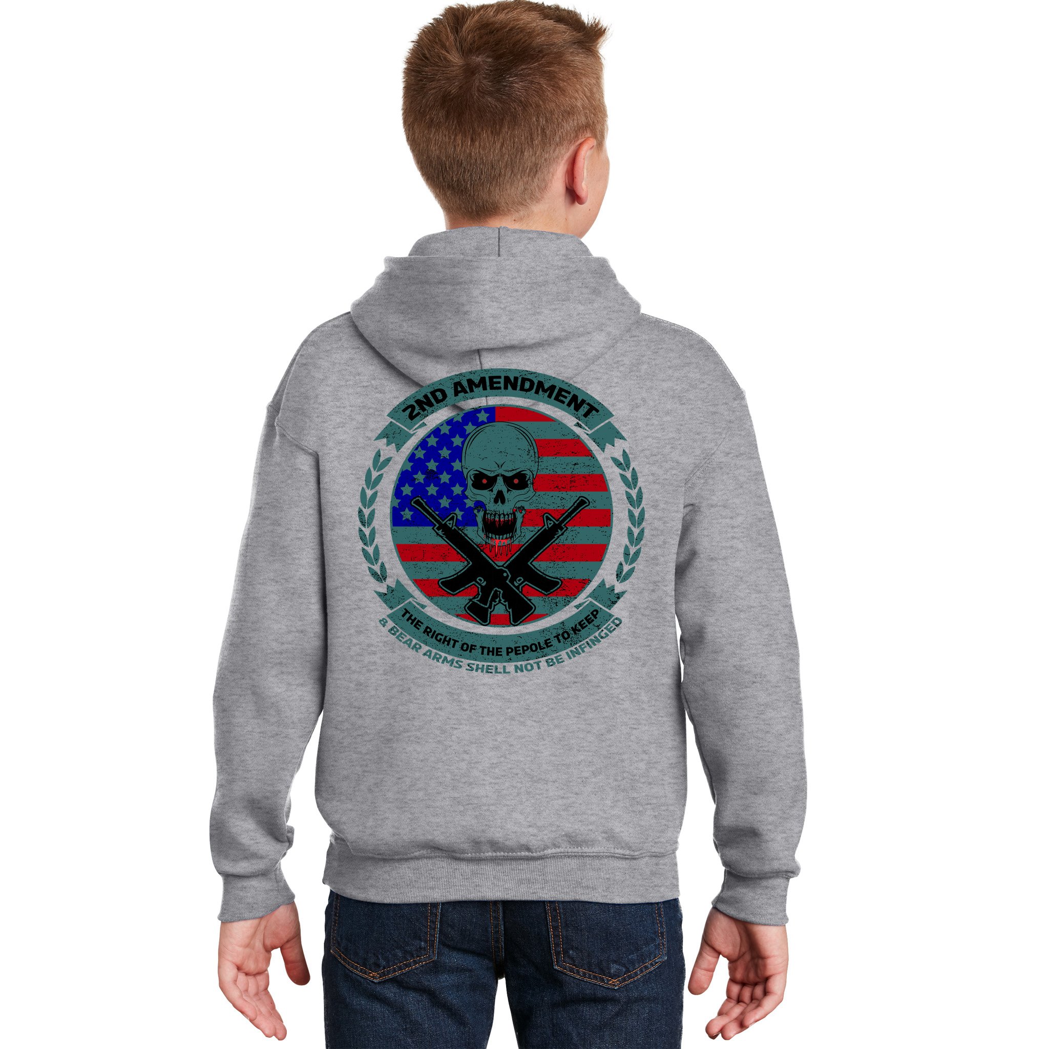 2nd Amendment Front And Back Design Kids Hoodie