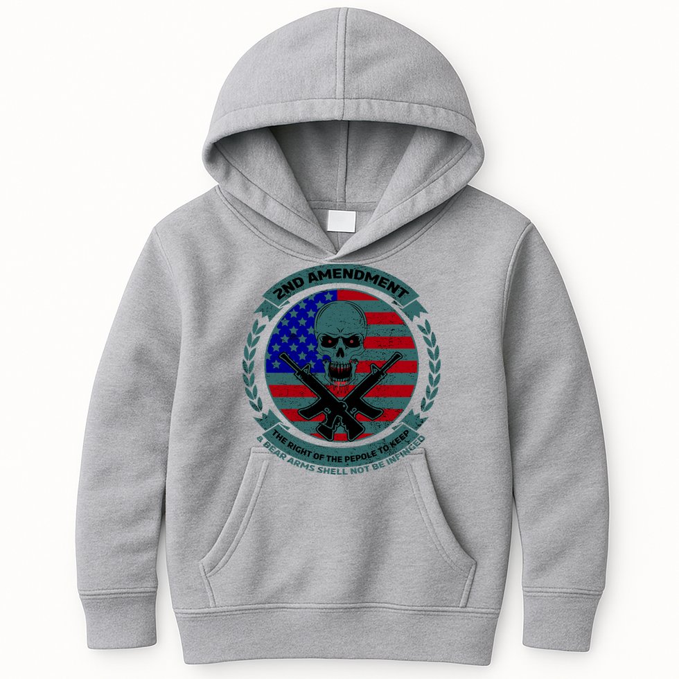 2nd Amendment Front And Back Design Kids Hoodie