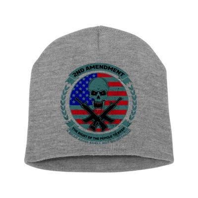 2nd Amendment Front And Back Design Short Acrylic Beanie