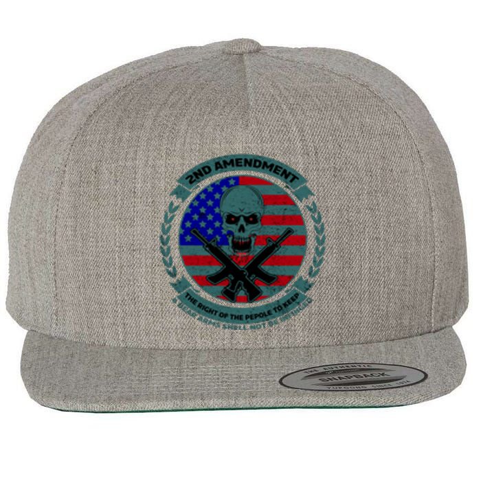 2nd Amendment Front And Back Design Wool Snapback Cap