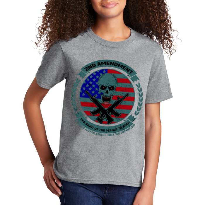 2nd Amendment Front And Back Design Kids T-Shirt