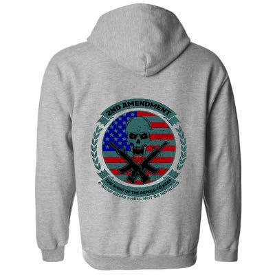 2nd Amendment Front And Back Design Full Zip Hoodie