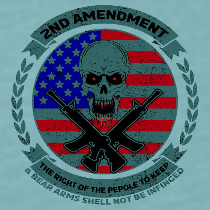 2nd Amendment Front And Back Design Sueded Cloud Jersey T-Shirt