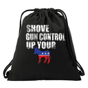 2nd Amendment Firearm Gun Funny Shove Gun Control Up Drawstring Bag