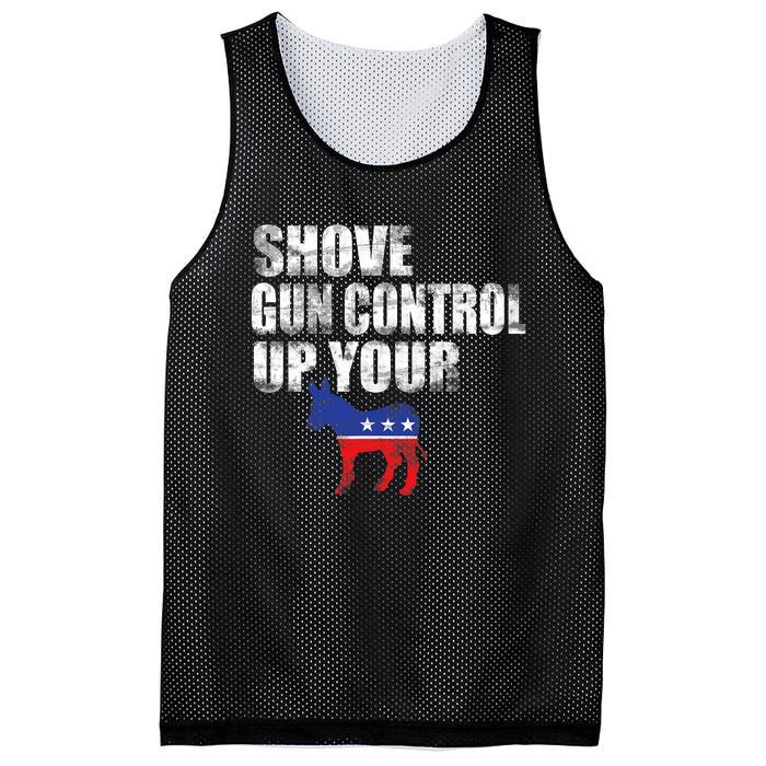 2nd Amendment Firearm Gun Funny Shove Gun Control Up Mesh Reversible Basketball Jersey Tank