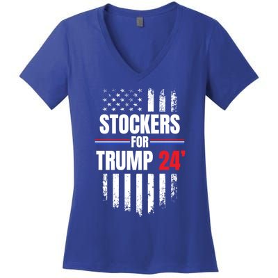 2024 American Flag Gift Women's V-Neck T-Shirt