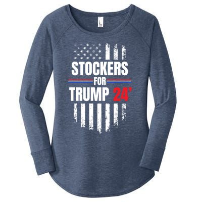 2024 American Flag Gift Women's Perfect Tri Tunic Long Sleeve Shirt