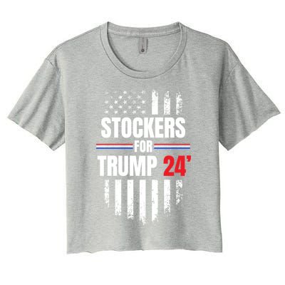 2024 American Flag Gift Women's Crop Top Tee