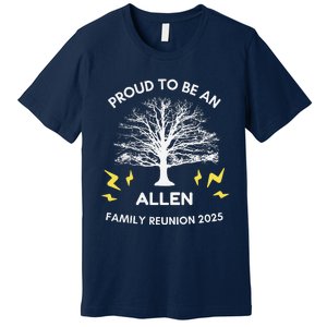 2025 Allen Family Reunion Gathering Family Tree Matching Premium T-Shirt