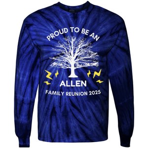 2025 Allen Family Reunion Gathering Family Tree Matching Tie-Dye Long Sleeve Shirt