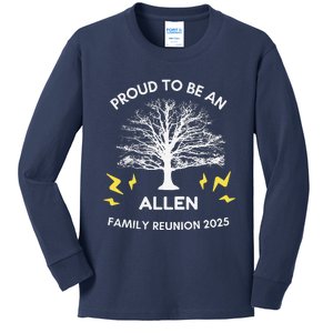 2025 Allen Family Reunion Gathering Family Tree Matching Kids Long Sleeve Shirt