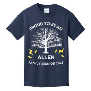 2025 Allen Family Reunion Gathering Family Tree Matching Kids T-Shirt