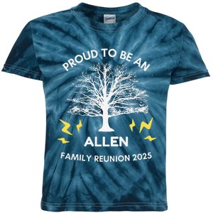 2025 Allen Family Reunion Gathering Family Tree Matching Kids Tie-Dye T-Shirt