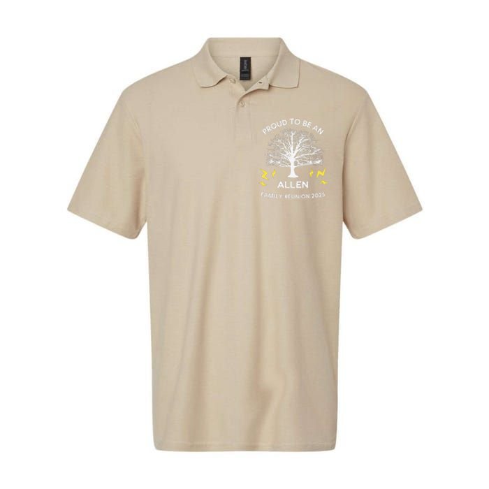 2025 Allen Family Reunion Gathering Family Tree Matching Softstyle Adult Sport Polo