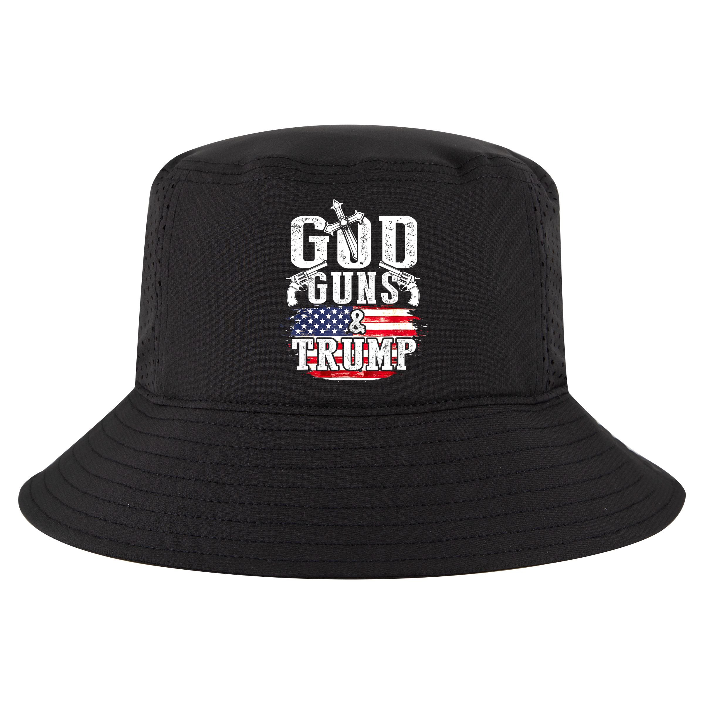 2nd Amendment God Guns And Trump Cool Comfort Performance Bucket Hat