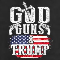2nd Amendment God Guns And Trump 7 Panel Mesh Trucker Snapback Hat